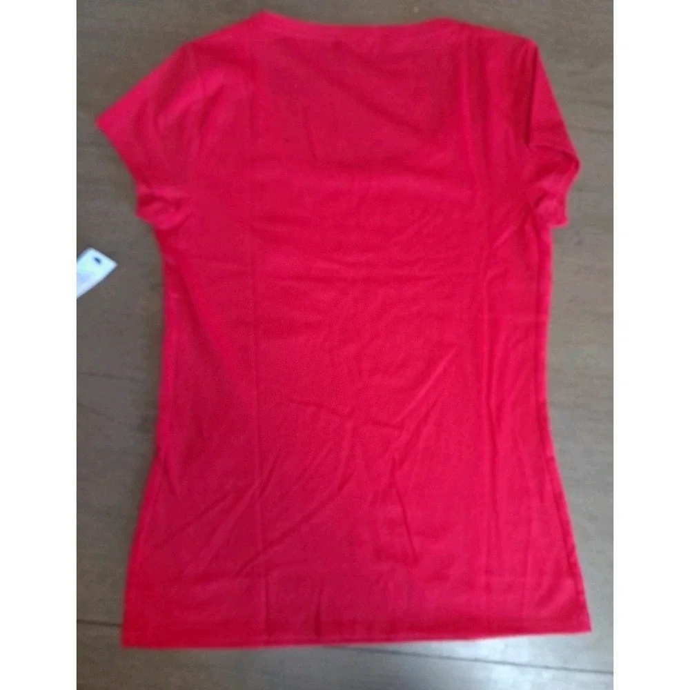 NWT NOBO No‎ Boundaries Just Red Short Sleeve T-Shirt Women's Juniors Small 4-6